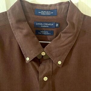 Men’s short sleeve linen , Daniel Cremieux XXL, Brown